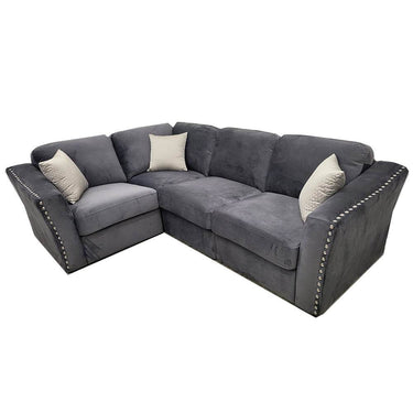 Luxury Lincoln 4 Piece Corner Sofa with Chrome Stud Detail and Double Sprung Comfort - UK Luxury Furniture
